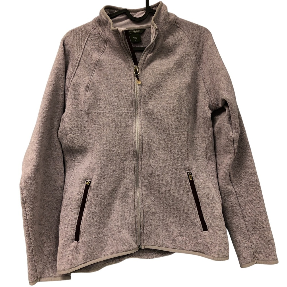 Eddie Bauer Fleece Jacket Full Zip lilac and Purple Women's Size Medium